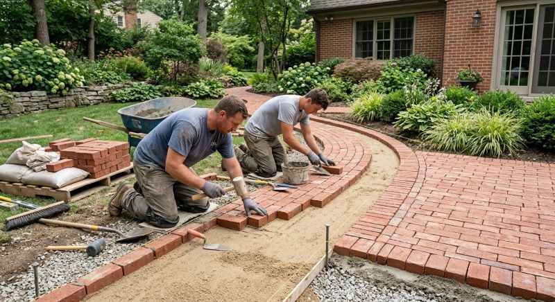 Brick Hardscape Installation in Ossining, NY