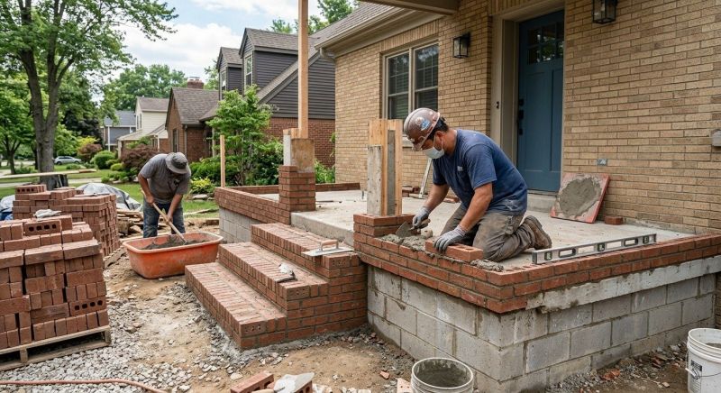 Brick Porch Installation in Greenwich, CT