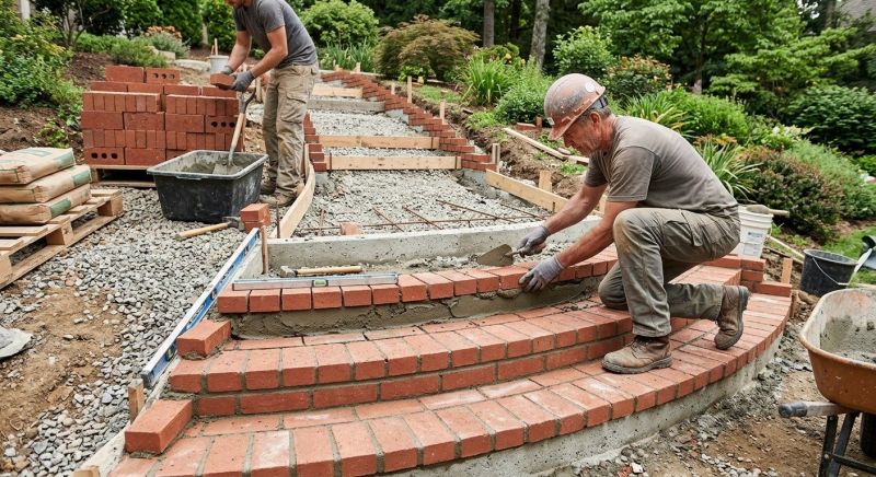 Brick Stairs Installation in Greenwich, CT