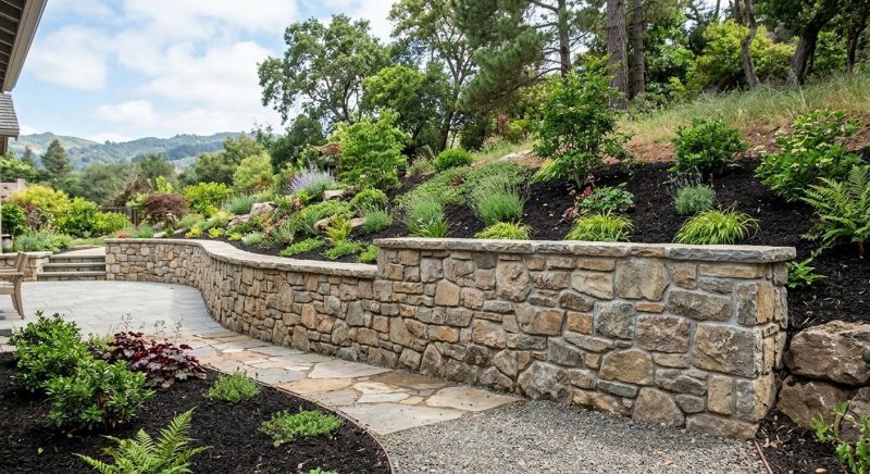 Stone Wall Hardscaping in Greenwich, CT